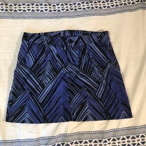 Black and blue multi patterned skirt from the Gap